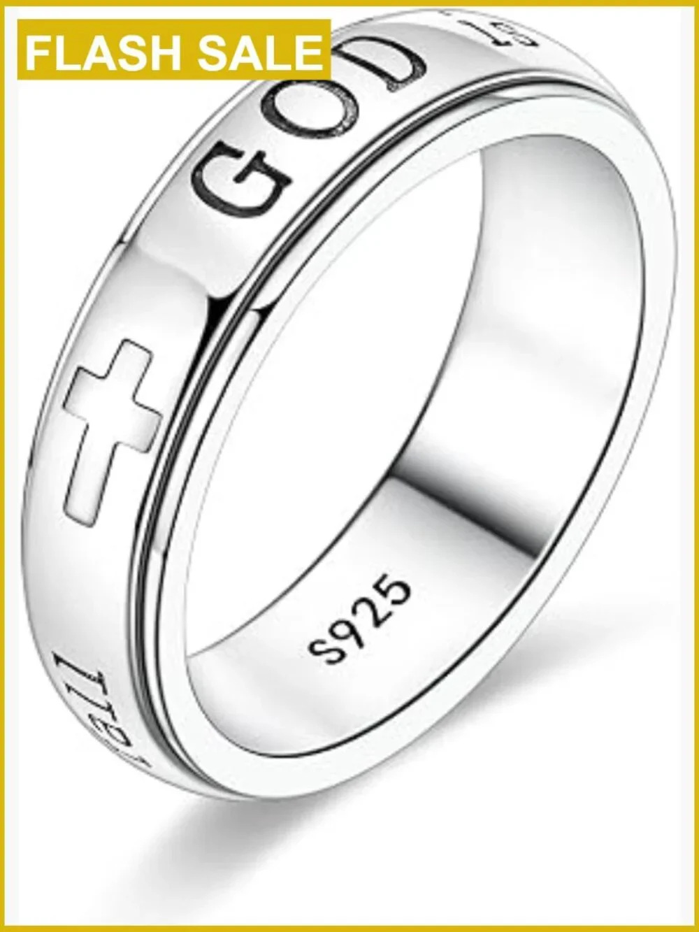925 Sterling Silver Stackable Ring with Stars and Moon Cubic Zirconia Round